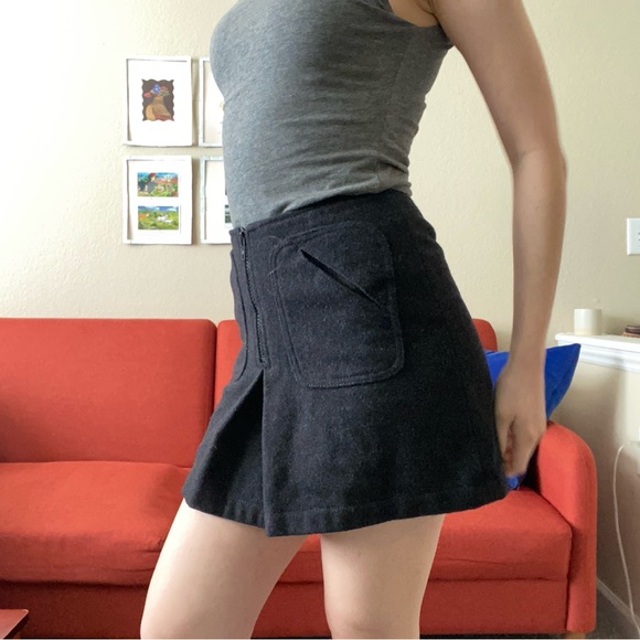 Gap Virgin Wool Retro Mini Skirt Vintage - Picture 3 of 5